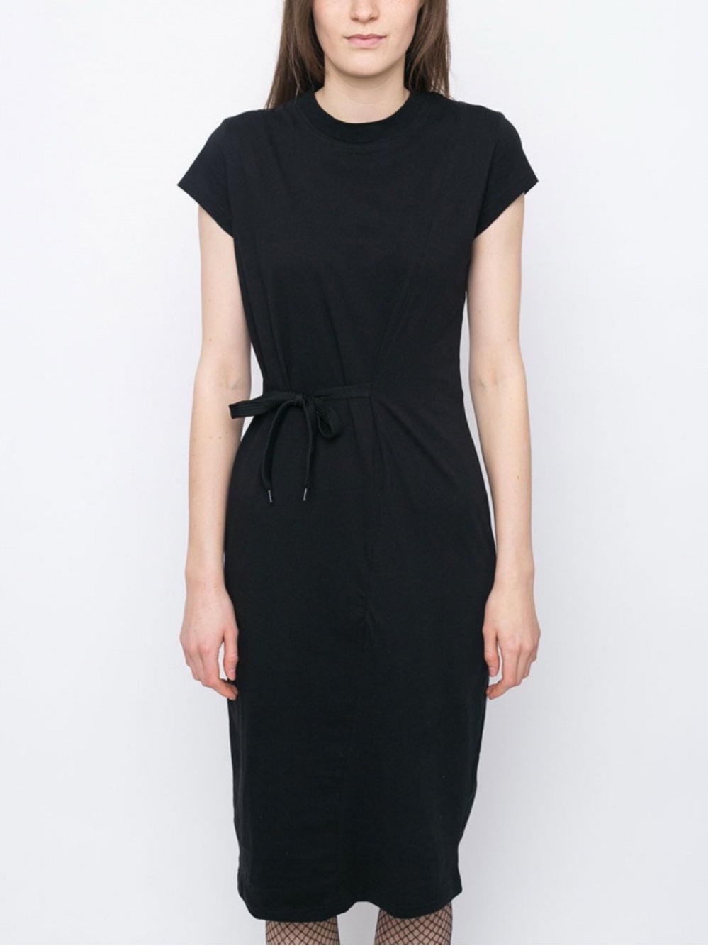 Cheap Monday Black Crewneck Tie-Waist T-shirt dress